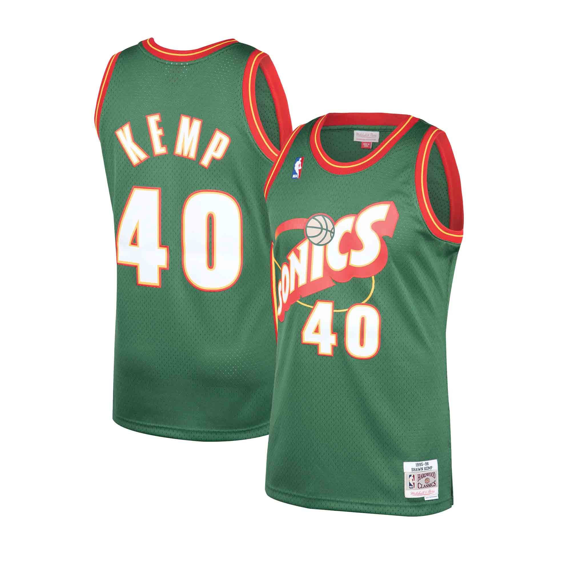 Mitchell & Ness Seattle SuperSonics Shawn Kemp #40 NBA Jersey Green