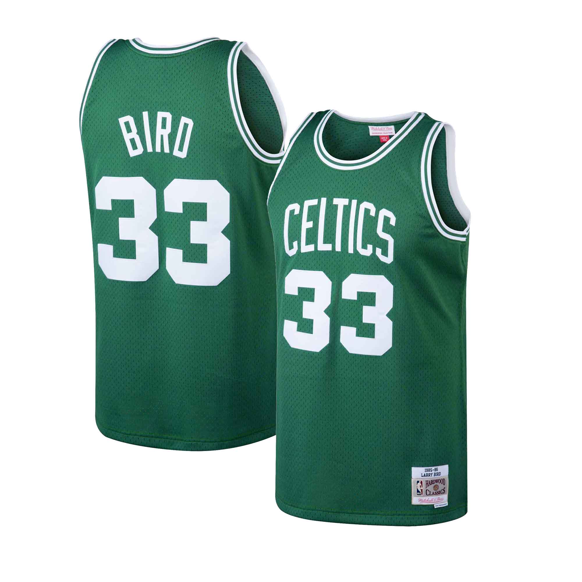 Larry Bird Signed Boston Celtics Green 1985-86 Style Mitchell & Ness NBA Basketball Shorts