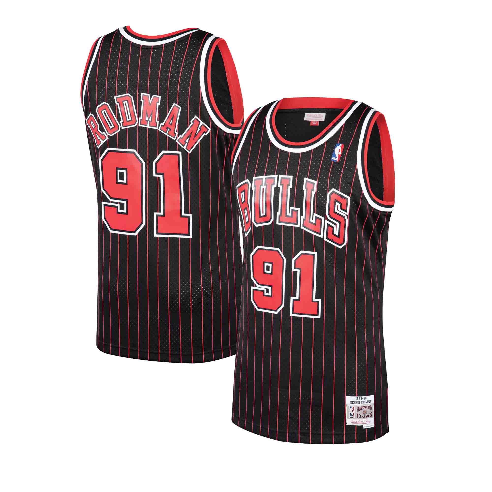  Mitchell & Ness White NBA Chicago Bulls #91 Dennis