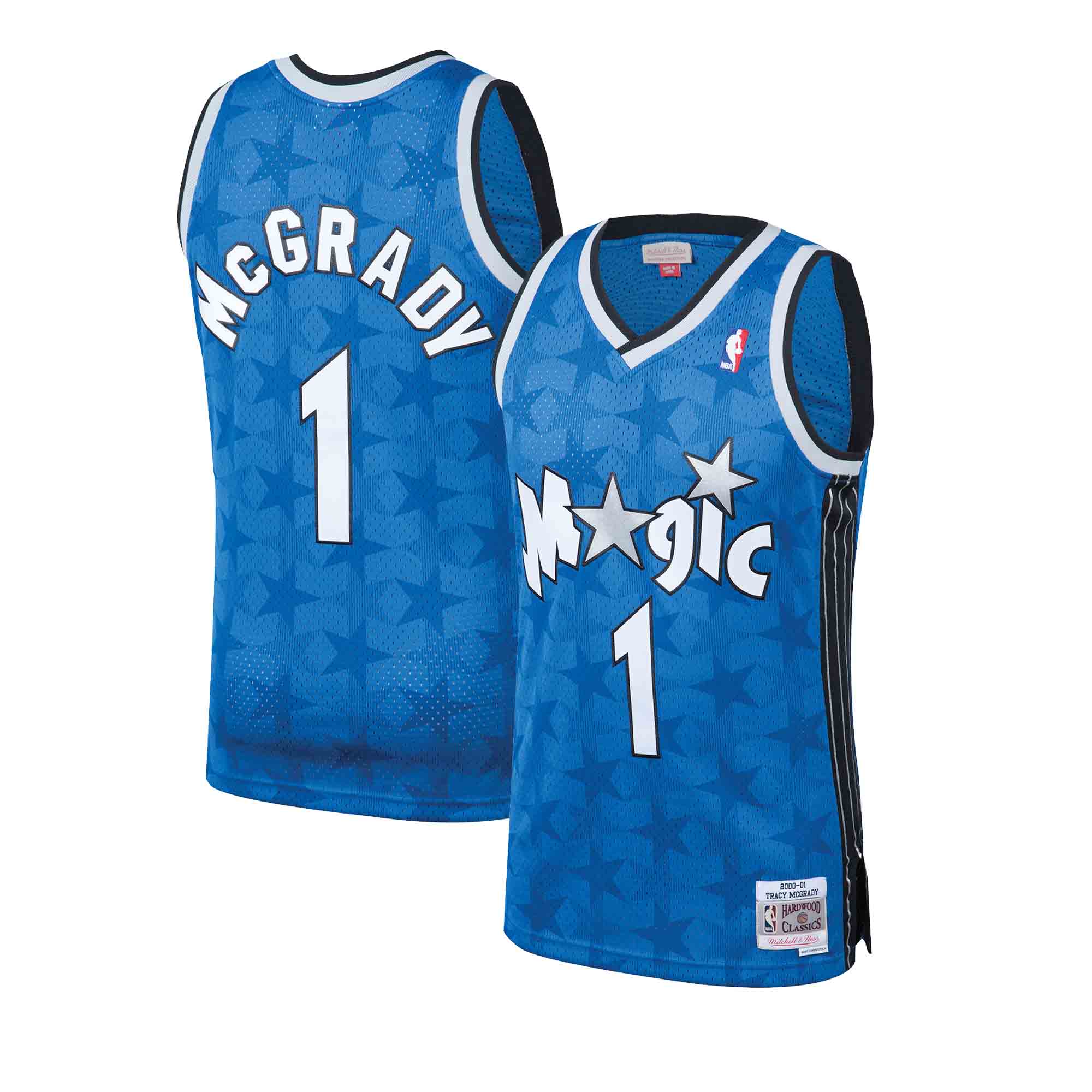 Buy the Mens Blue Striped Orlando Magic Tracy McGrady #1