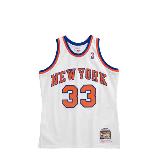 NBA Authentic New York Knicks Home 1985-86 Patrick Ewing Jersey #33