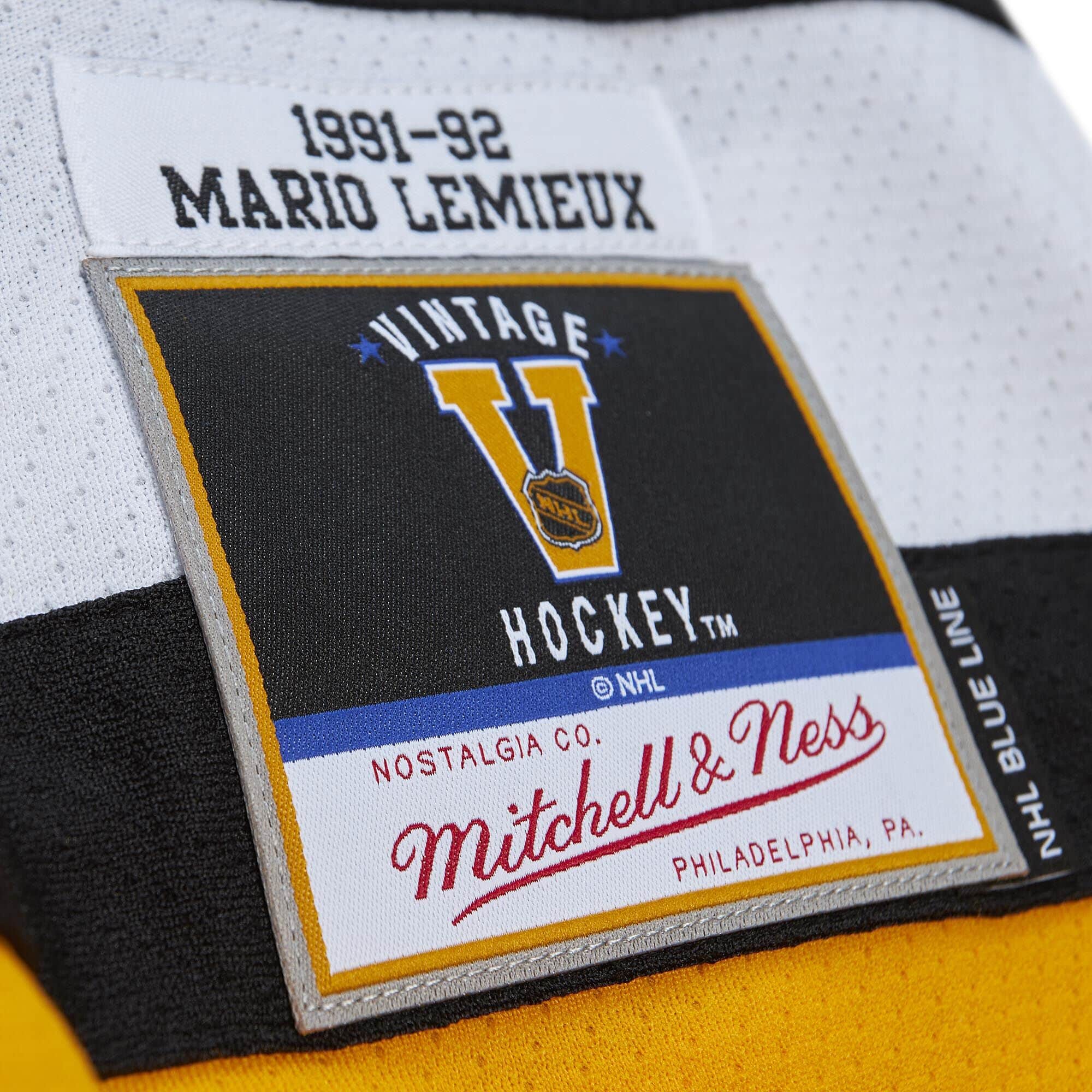 Blue Line Mario Lemieux Pittsburgh Penguins 1991 Jersey Broskiclothing