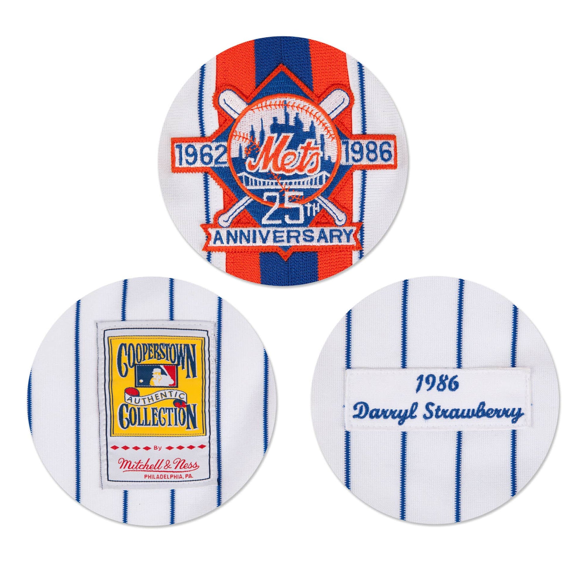 Authentic Jersey New York Mets 1986 Darryl Strawberry #18 - Broski Clothing
