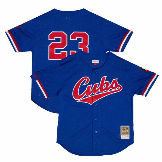 MLB Authentic BP Button Front Jersey Chicago Cubs 1996 Ryne Sandberg #23