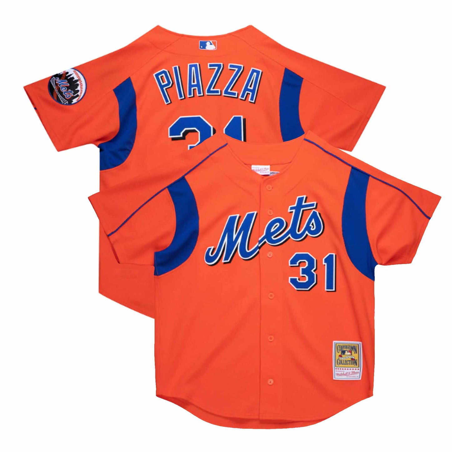 MLB Authentic BP Button Front Jersey New York Mets 2004 Mike Piazza #3 –  Broskiclothing