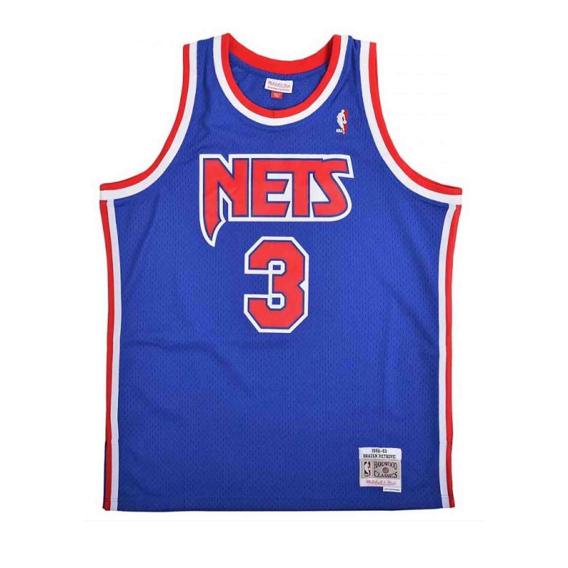 Vintage New Jersey Nets Drazen Petrovic 3 Basketball NBA Jersey 2XL