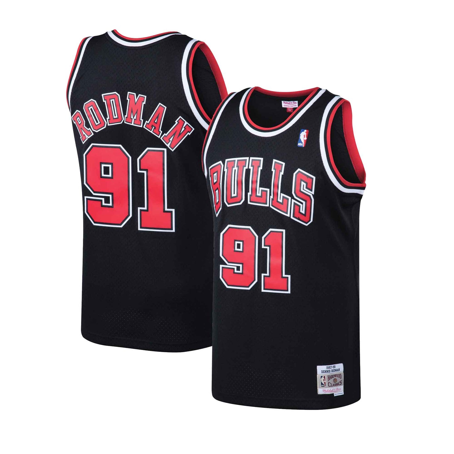 Mitchell & Ness Chicago Bulls #91 Dennis Rodman red Swingman Jersey