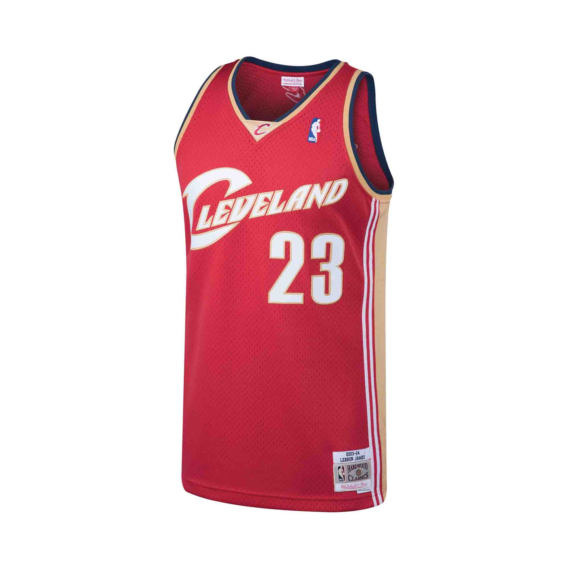 adidas Mens Cleveland Cavaliers LeBron James #23 NBA Jersey-White/Red,Medium