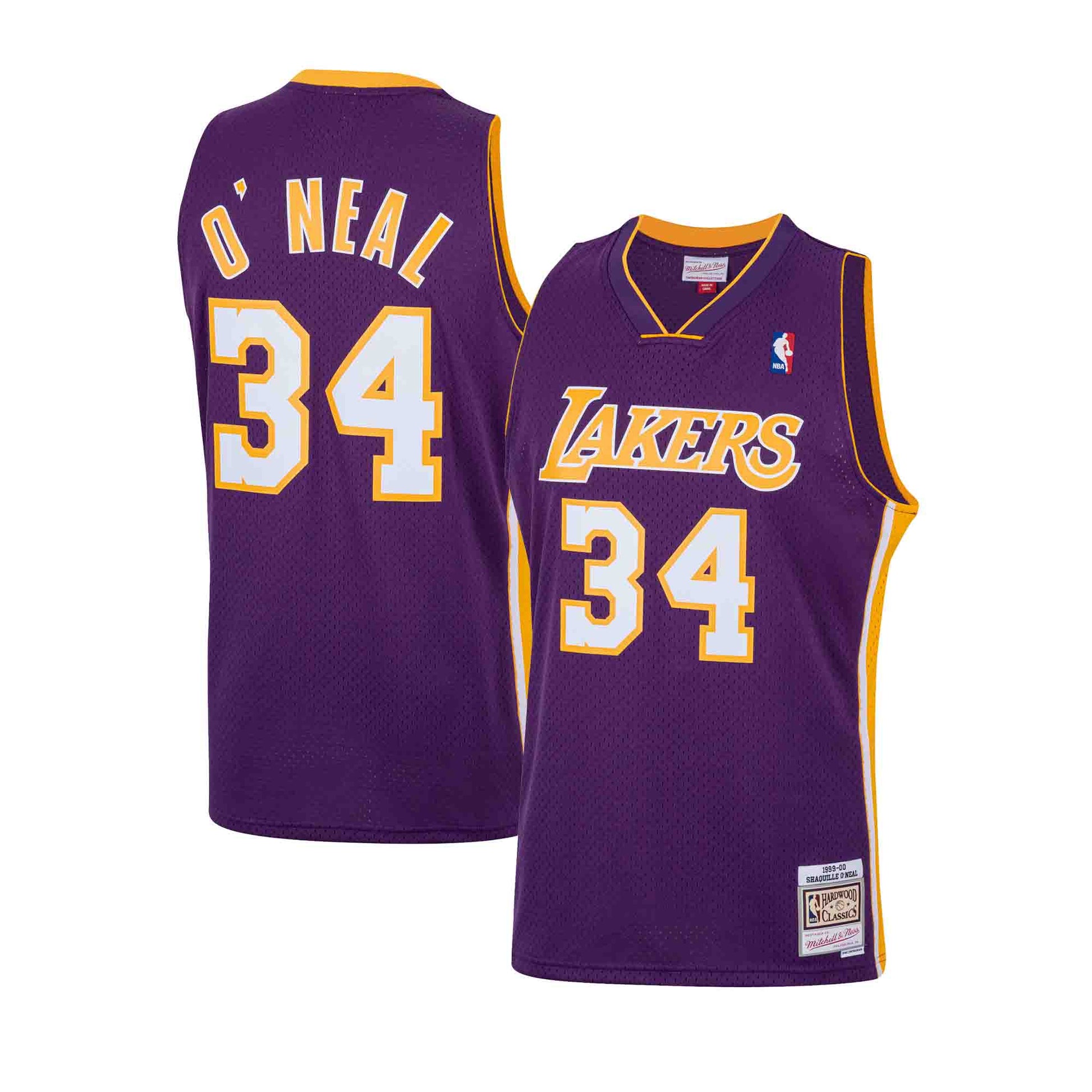 Camiseta NBA retro swingman Shaquille O'neal LA Lakers 99-00 morada