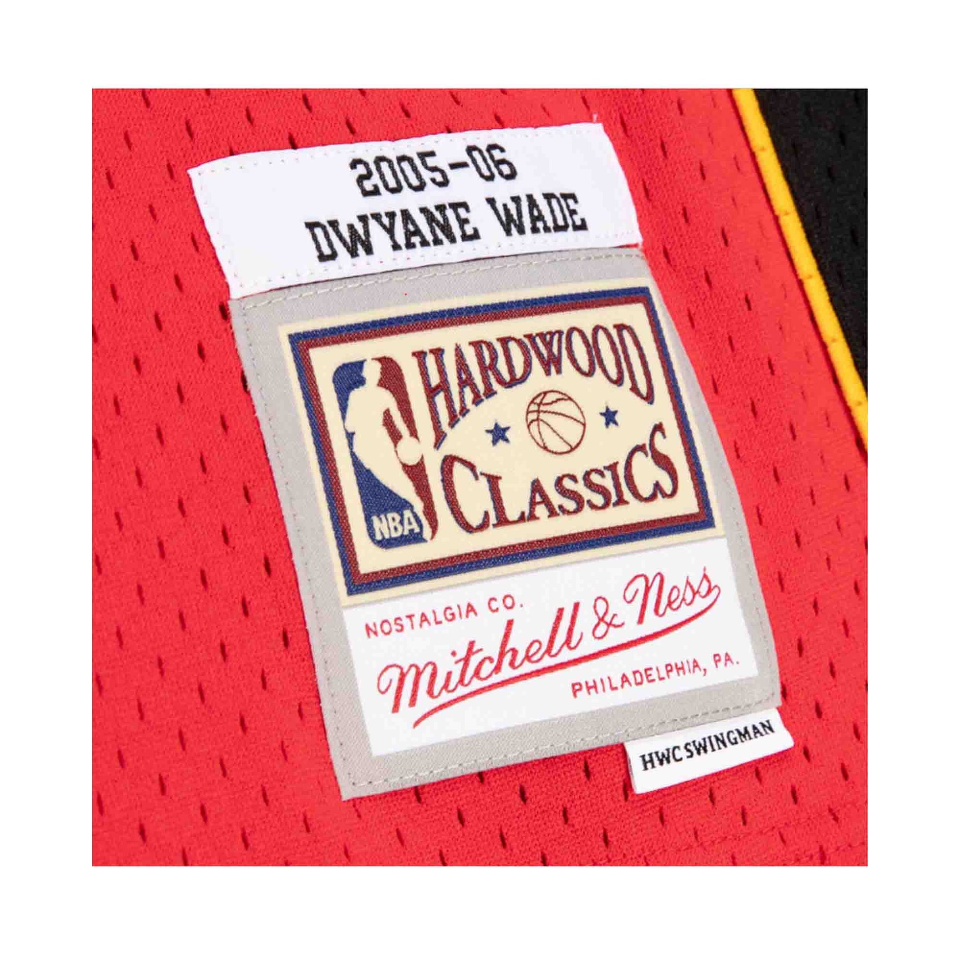 Men's Miami Heat Dwyane Wade Mitchell & Ness Red 2005-06 Hardwood Classics Swingman Jersey