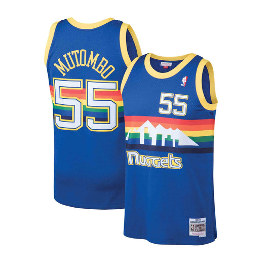 NBA Swingman Jersey Denver Nuggets Road 1991-92 Dikembe Mutombo #55