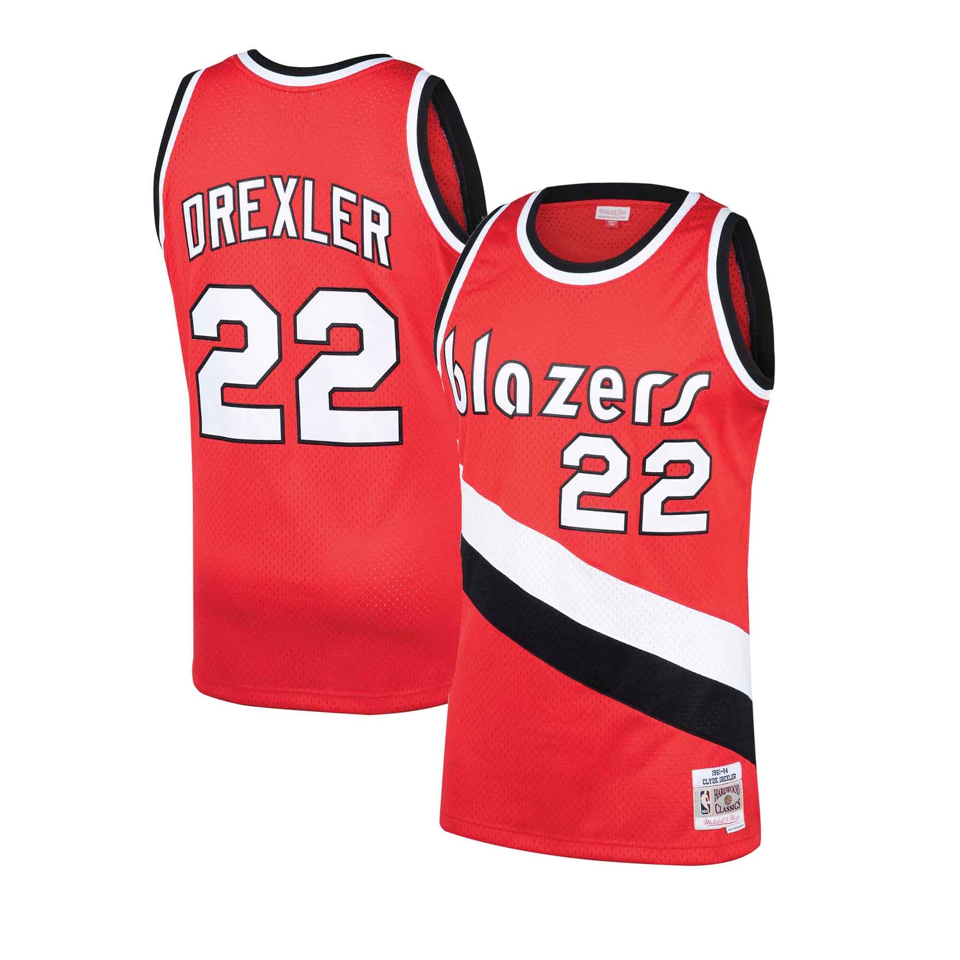 NBA_ High Quality 22 Clyde Drexler Jersey Black Red 34 Hakeem