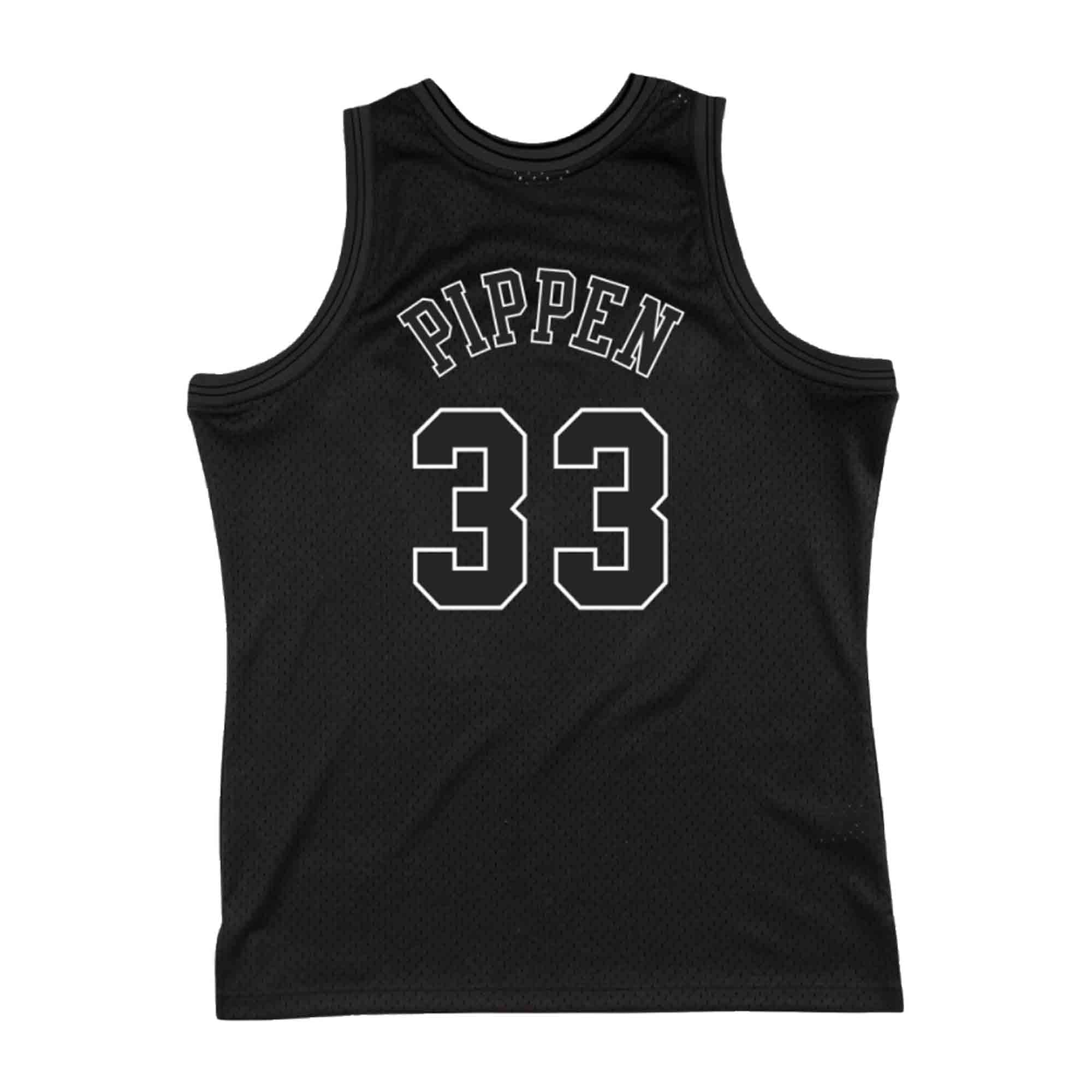 Bulls 33 Pippen Black NBA Jerseys