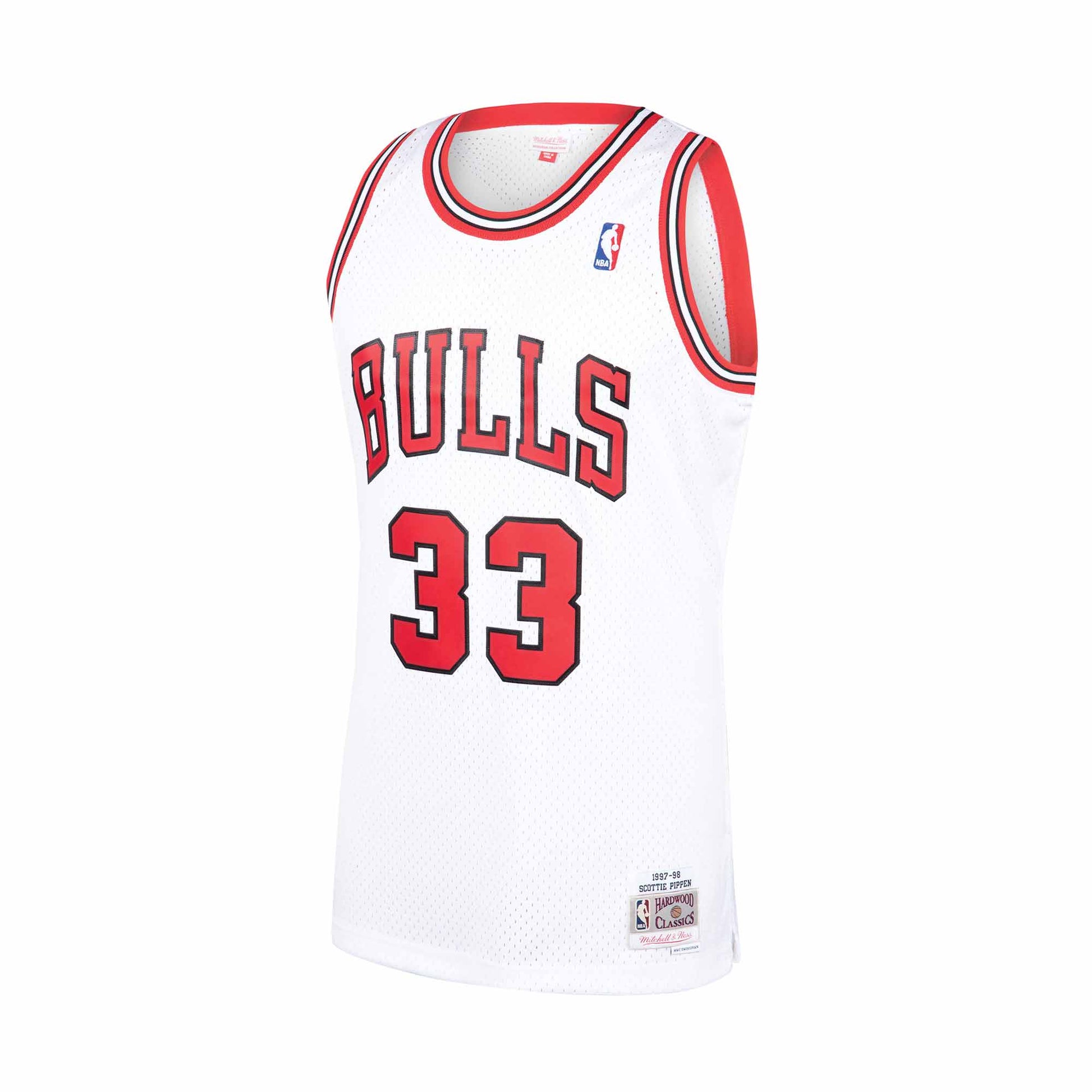 Scottie Pippen #33 Chicago Bulls White Hardwood Classics Jersey