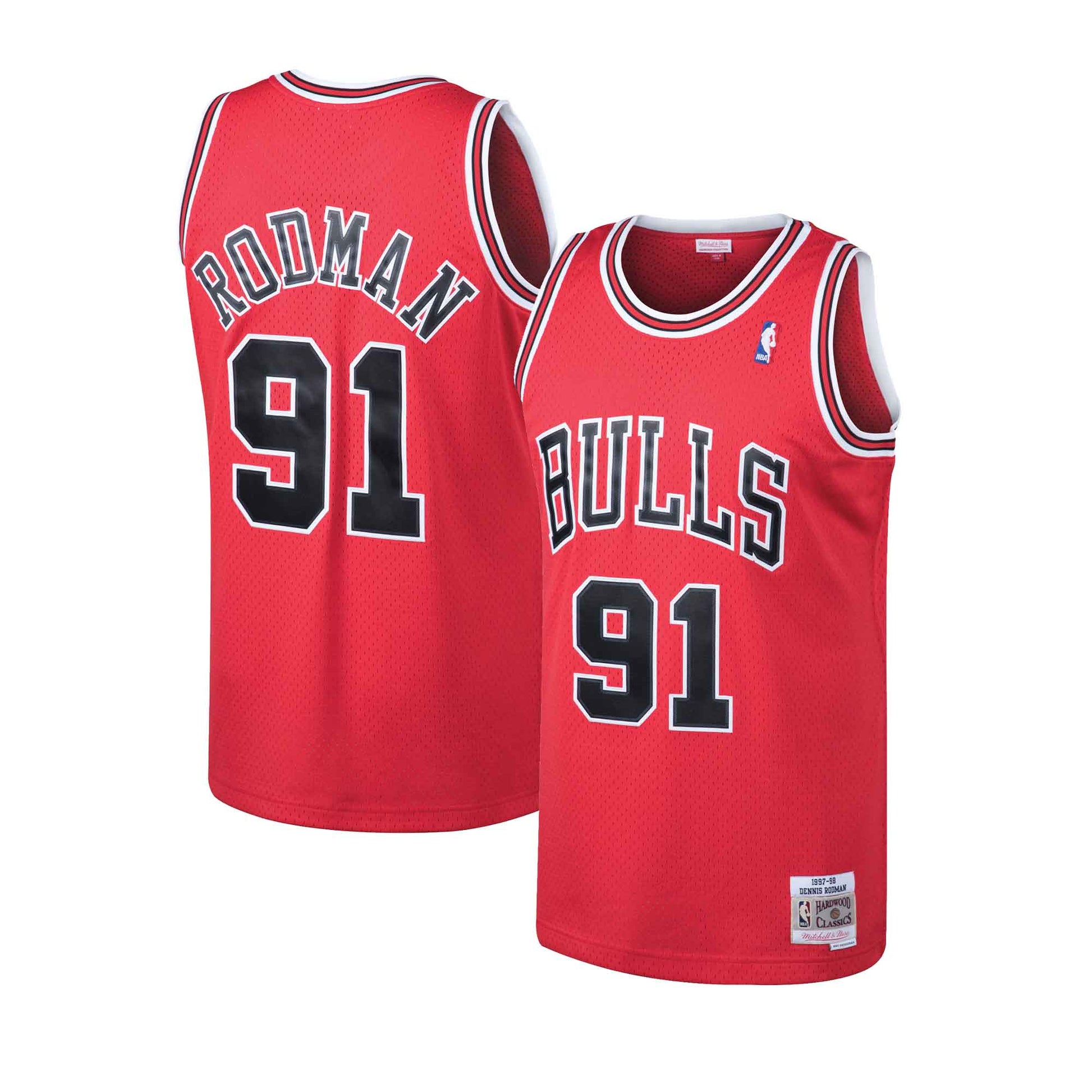 Dennis Rodman 91 Chicago Bulls 1997-98 Mitchell & Ness Swingman Jersey 