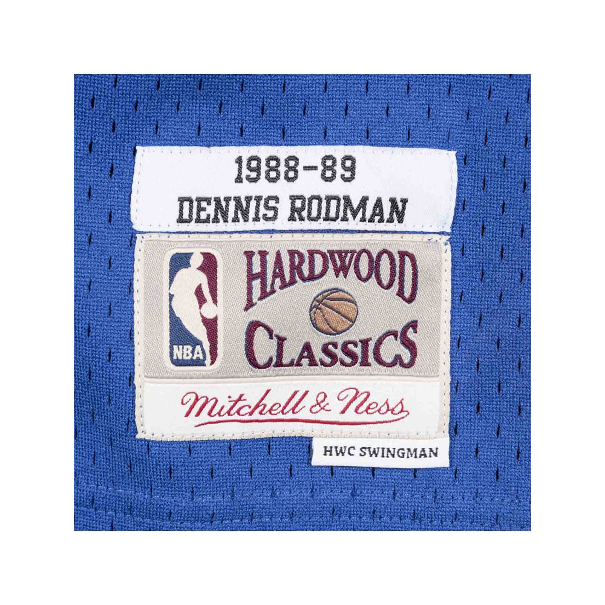 Detroit Pistons Dennis Rodman 1988 Hardwood Classics Road Swingman Jersey  By Mitchell & Ness - Royal - Mens