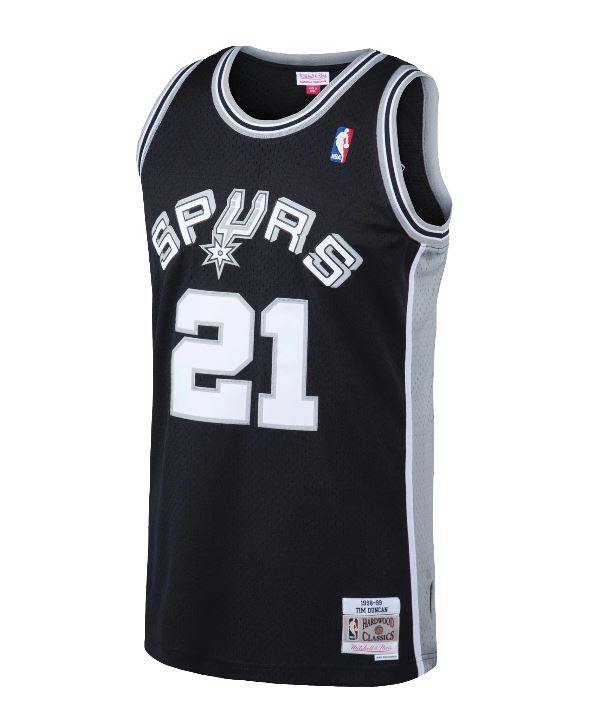 Mitchell & Ness Men's San Antonio Spurs Tony Parker 2001-02 Swingman Jersey, Black / L