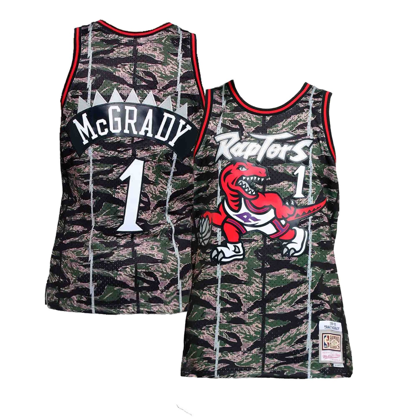 Men's Mitchell & Ness Tracy McGrady Camo Toronto Raptors Swingman Throwback  - Jersey